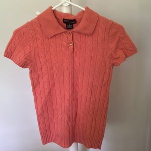 Grace 100% Cashmere short Sleeve Cableknit Sweater